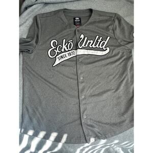 Ecko Unltd. Men's 3XL Baseball Jersey Grey Since 1972 Rhino Logo Streetwear
